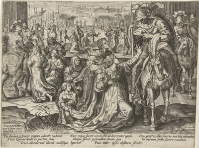 Sabinler ve Romalılar arasındaki uzlaşma Roma tarihinden tasvirler (dizi başlığı) by Pieter Jalhea Furnius