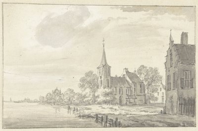 Köy Kilisesi ve Nehir Üzerindeki Evler by Pieter Jan van Liender