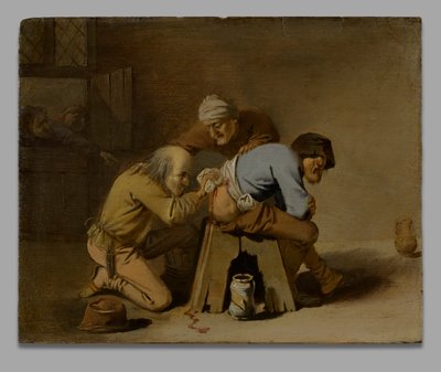 Bir Ahırda İş Başında Bir Quack by Pieter Jansz. Quast