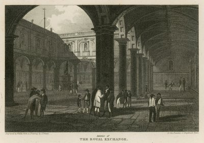 Royal Exchange, Londra iç by Pieter Jansz. Quast