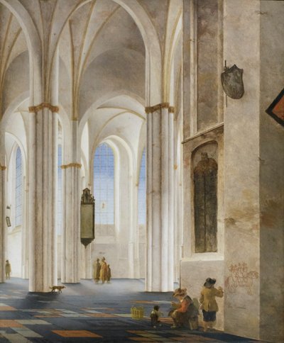 Utrecht#39;teki Buurkerk#39;in içi by Pieter Jansz Saenredam