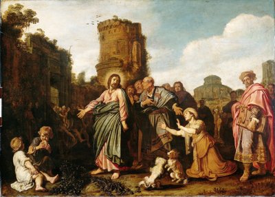 Mesih ve Kenanlı Kadın (Matta 15:21-21; Markos 7:24-30) by Pieter Lastman