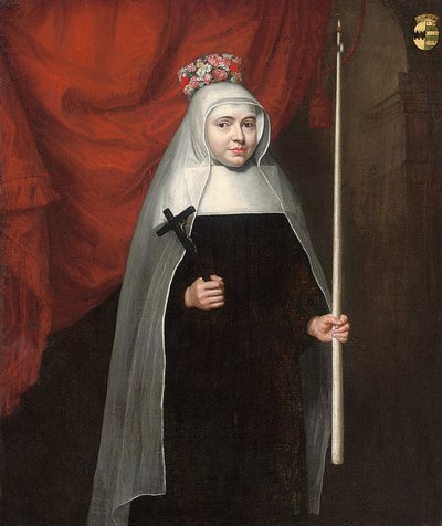 Elinde haç ve mum tutan bir rahibe portresi, 1678 by Pieter Leermans