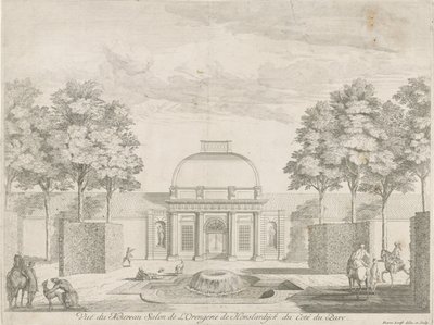Parktan görülen Honsellersdijk Orangery, Vue du Nouveau Salon de l