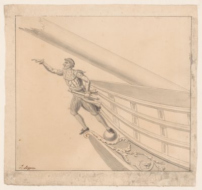 Dürbünlü bir adam figürü by Pieter Luypen (signed by artist)