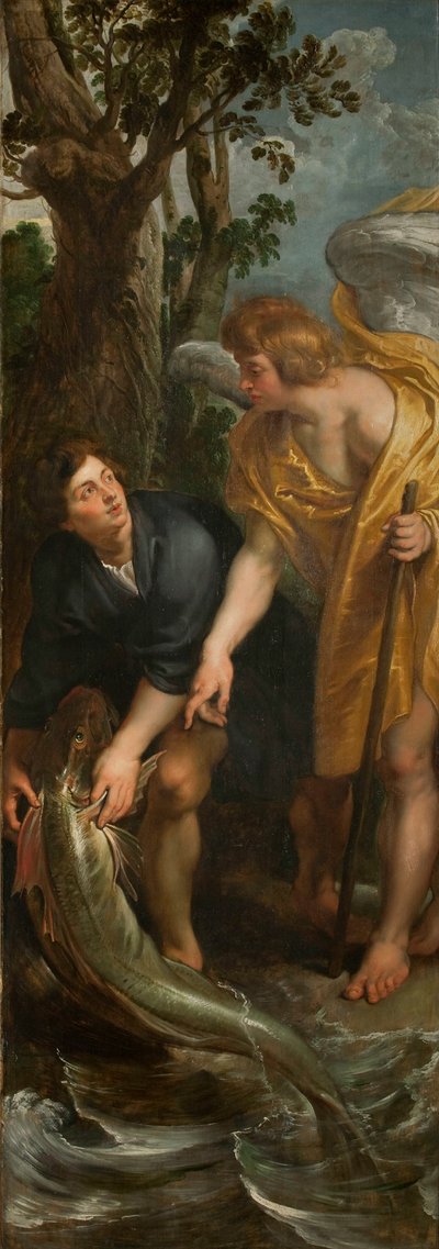 Üç Parçalı Balıkların Mucizevi Taslağı, sağ panel, 1618-1619. by Pieter Paul Rubens