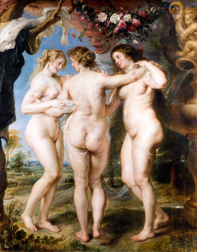 Üç Güzeller, c. 1635 by Peter Paul Rubens