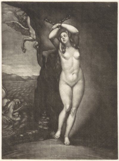 Andromeda kayaya zincirlenmiş by Pieter Schenk (I)