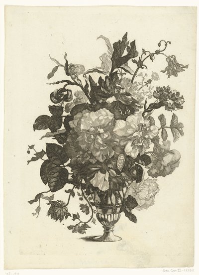 Çiçekli cam vazo Çiçek buketli vazolar (seri başlığı) by Pieter Schenk (I)