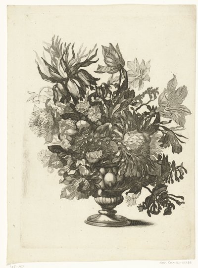 Çiçekli cam vazo Çiçek buketli vazolar (seri başlığı) by Pieter Schenk (I)