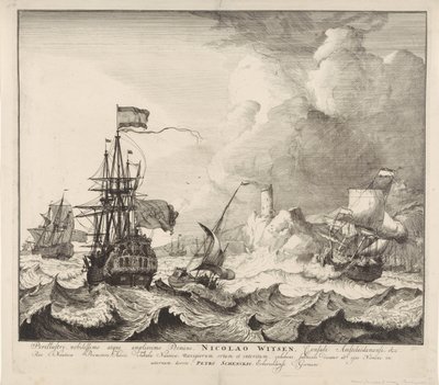 fırtınada gemiler by Pieter Schenk (I)