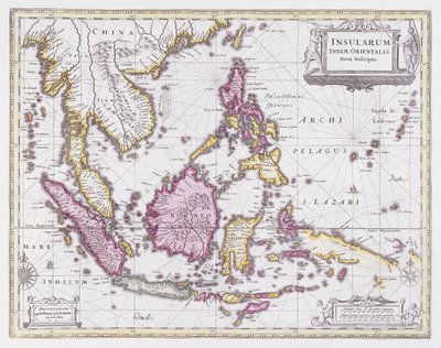 Çin ve Endonezya Haritası, c.1710 by Pieter Schenk
