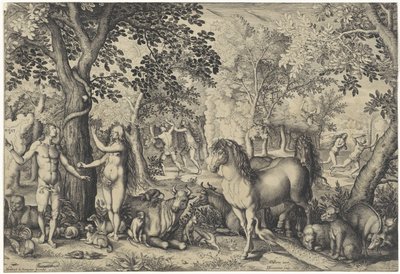 Adem ve Havva Cennette by Pieter Serwouters