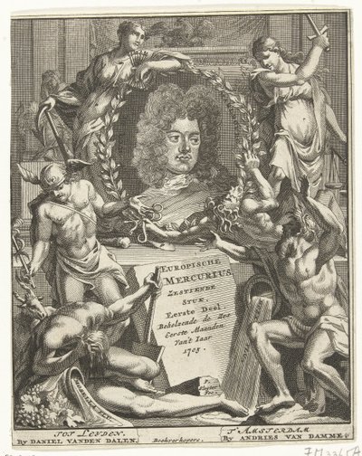 Avrupa Merkürünün başlık sayfası, 1705 by Pieter Sluyter