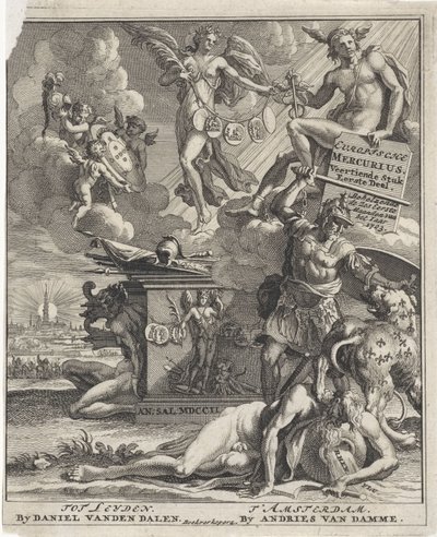 Başlık sayfası: Avrupa Merkür, 14. kısım, 1. kısım, 1703 by Pieter Sluyter