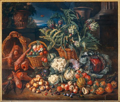Nature morte: legumes et fruits - Natürmort: Sebzeler ve meyveler ... by Pieter Snyers