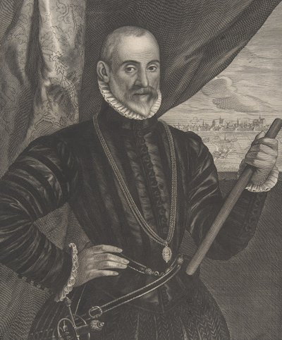 Francisco Valdes, İspanyol Komutan, Quatuor Personae..., 1649 dizisinden. by Pieter Soutman