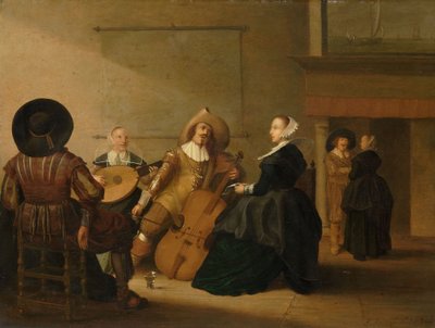 İç Mekanda Bir Müzik Kumpanyası by Pieter Symonsz. Potter