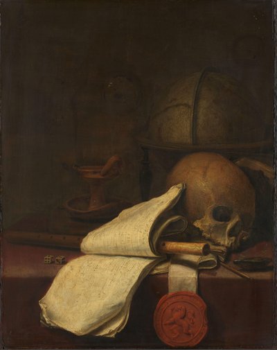 Natürmort Vanitas by Pieter Symonsz Potter
