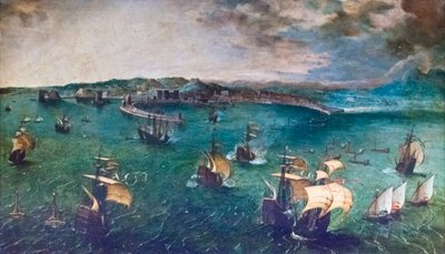 Napoli körfezinde savaş by Pieter Bruegel the Elder