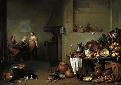 Martha ve Meryem Evinde Mesih by Pieter de Bloot