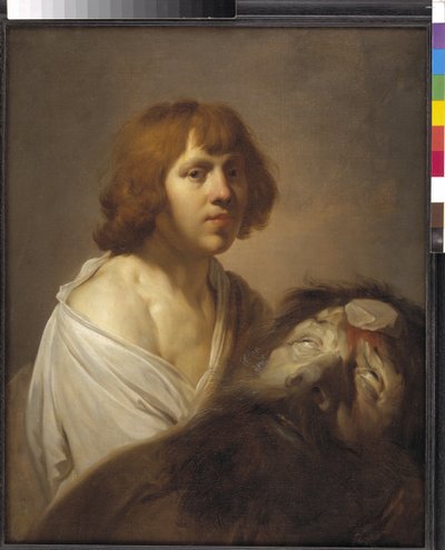 Goliath Başkanı ile David by Pieter de Grebber