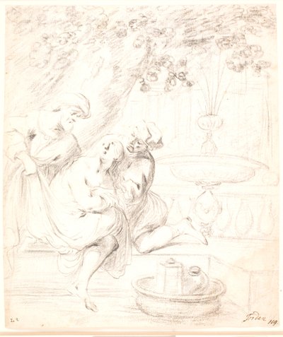Susanne ve iki büyükler by Pieter de Grebber