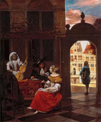 Müzikli Bir Parti, 1677 by Pieter de Hooch