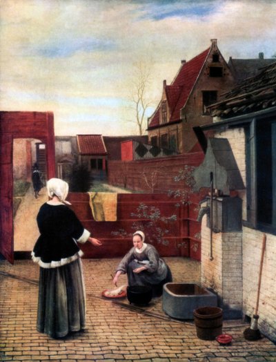 Avluda Bir Kadın ve Hizmetçisi, c1660-1661, 1933 by Pieter de Hooch