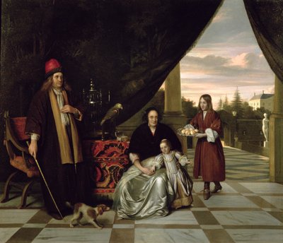 Terasta Aile Portresi, 1667 by Pieter de Hooch