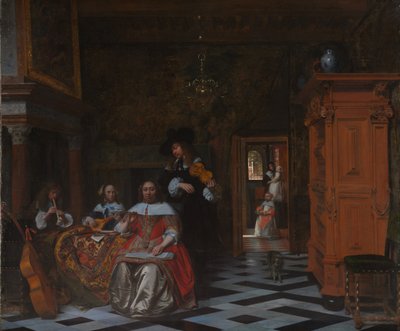 Müzik Çalan Bir Ailenin Portresi, 1663 by Pieter de Hooch