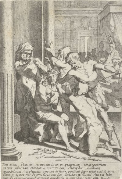 Doornenkroning van Christ Passie van Christ (dizi adı) Tutku ve Diriliş (dizi adı) by Pieter de Jode (I)