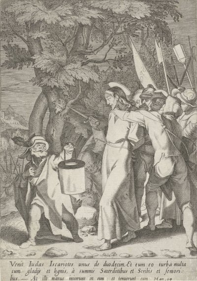 Gevangenneming van Christ Passie van Christ (dizi başlığı) Tutku ve Diriliş (dizi başlığı) by Pieter de Jode (I)