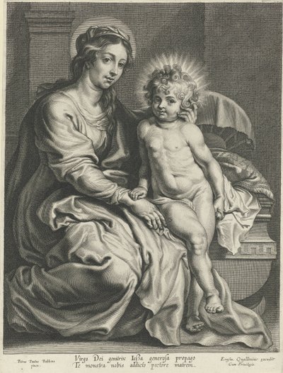 beşikte İsa Çocuk ile Mary by Pieter de Jode (I)