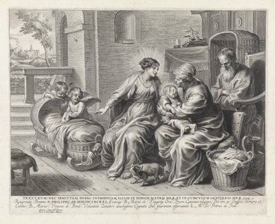 Kutsal Aile ve Aziz Anna by Pieter de Jode (II)