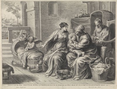 Kutsal Aile ve Aziz Anna by Pieter de Jode (II)