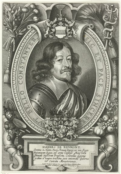 Portret van Johann von Reumont Hristiyan Dünyasının Barışçıları (dizi başlığı) by Pieter de Jode (II)