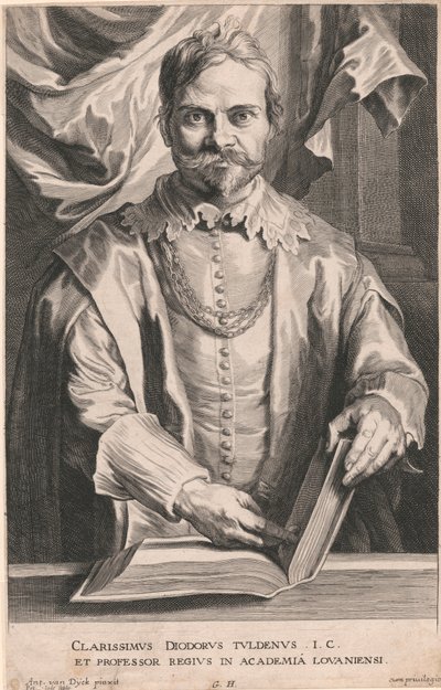 Ünlü Diodorus Tuldenus IC ve Louvain Akademisi Kraliyet Profesörü by Pieter de Jode
