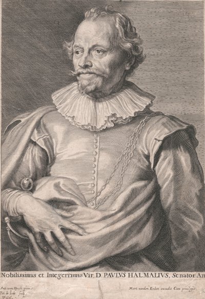 En asil ve şerefli adam, D. Paulus Halmalius, Senatör Ant. by Pieter de Jode