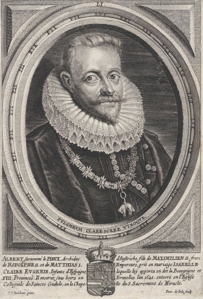 Albert VII'nin portresi, Avusturya Arşidükü, yak. 1650. by Pieter de Jode II