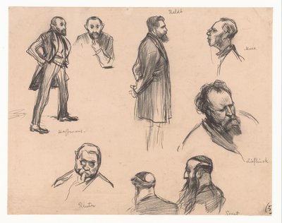 Milletvekillerinin Portreleri J.H.L. Haffmans, B.H. Heldt, R.P. Mees, General A.E. Reuter, Kaptan H. Seret ve F. Lieftinck by Pieter de Josselin