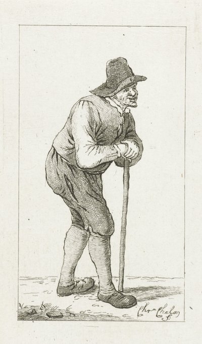 Çubuğa yaslanmış adam by Pieter de Mare