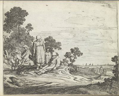 Biniciler ile manzara Figürlü manzaralar (dizi başlığı) Doğanın aynası ve çizim okulu (...) (dizi adı) by Pieter de Molijn