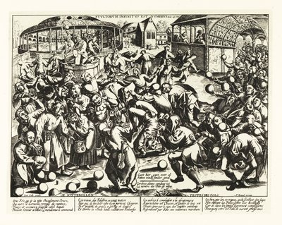 Aptallar festivali, Orta Çağ.1906 (litografi) by Pieter the Elder (after) Bruegel