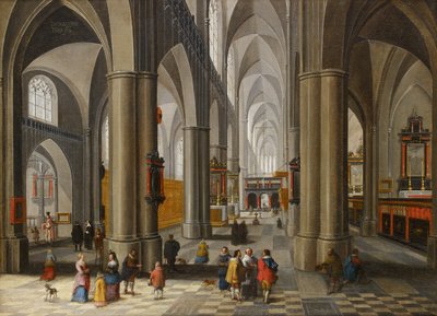 Figürlü Bir Katedralin İçi by Pieter the Elder Neefs