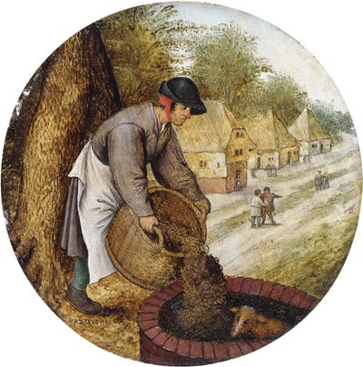 Bir Atasözü - Buzağı Boğulduktan Sonra Kuyuyu Doldurmak, by Pieter Brueghel the Younger