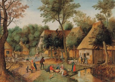 Ülkede yemek zamanı by Pieter Brueghel the Younger