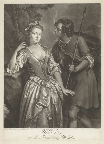Phyllida rolünde aktris Catherine Clive by Pieter van Bleeck
