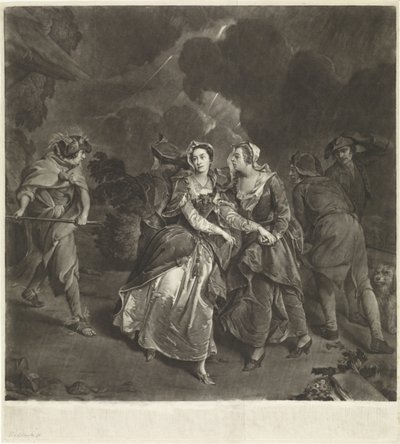 Aktris Susannah Maria Cibber Cordelia olarak by Pieter van Bleeck