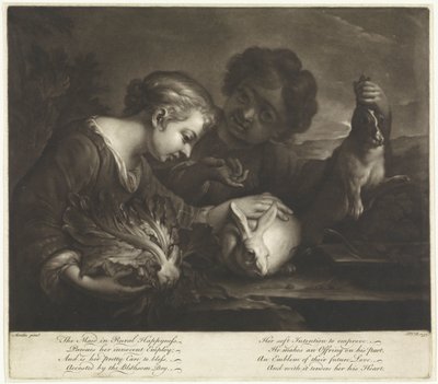 Tavşanlı iki çocuk by Pieter van Bleeck